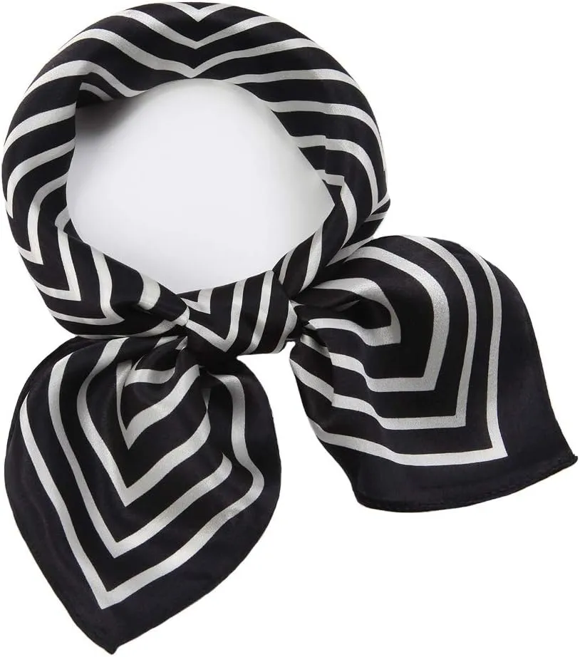 100% Mulberry Silk Scarf Square Hair Scarves Fashion Pattern Neck Scarfs for Women
