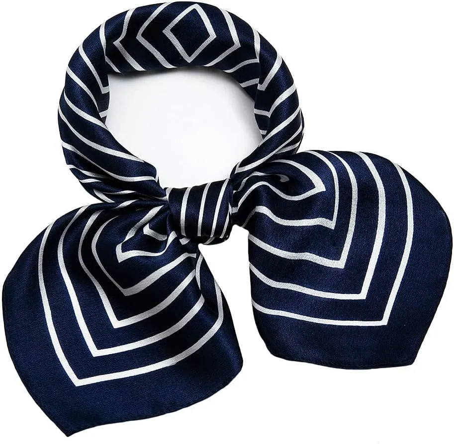 100% Mulberry Silk Scarf Square Hair Scarves Fashion Pattern Neck Scarfs for Women