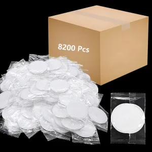 (8200 Pcs) Kheoxusa Individually Wrapped Cotton,Individually Wrapped Cotton Pads,Individually Wrapped Cotton Rounds,Cotton Pads for Face Individual Wrap,Hotel Personal Care Kit Individual Packed-Round