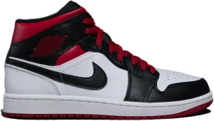 Air Jordan 1 Mid Men's Shoes Size - 9.5 White/Gym Red-Black