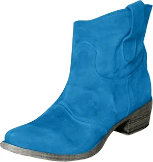 AMDBEL Womens Boots Ankle, Women's Ankle Boots Chunky Low Heel Suede Mid Calf Zipper Cowboy Boots Winter Booties