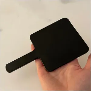 Bathroom vanity mirror Makeup Mirror Simple Handle Mirror Female Black Portable Makeup Mirror Handheld Makeup Mirror Small Mirror Black Square Makeup Mirror Simple and Portable Beauty Mirror