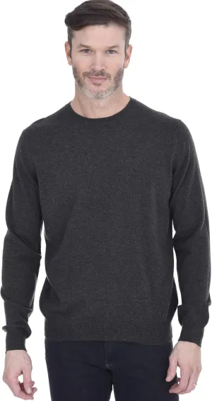 Cashmeren Men's Basic Crewneck Sweater 100% Pure Cashmere Long Sleeve Round Neck Pullover
