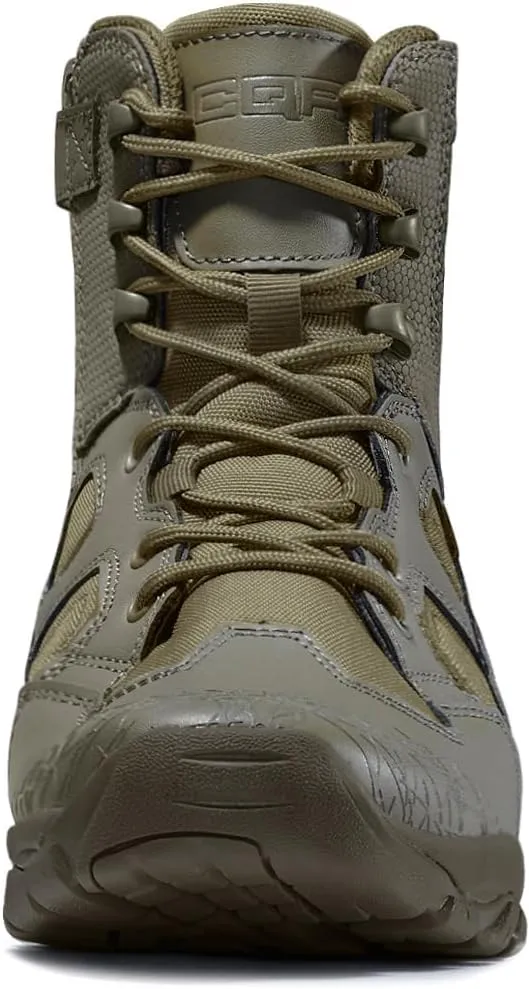 CQR Men's Military Tactical Boots, Lightweight 6 Inches Hiking Combat Boot Durable Breathable Outdoor Work Motorcycle Footwear