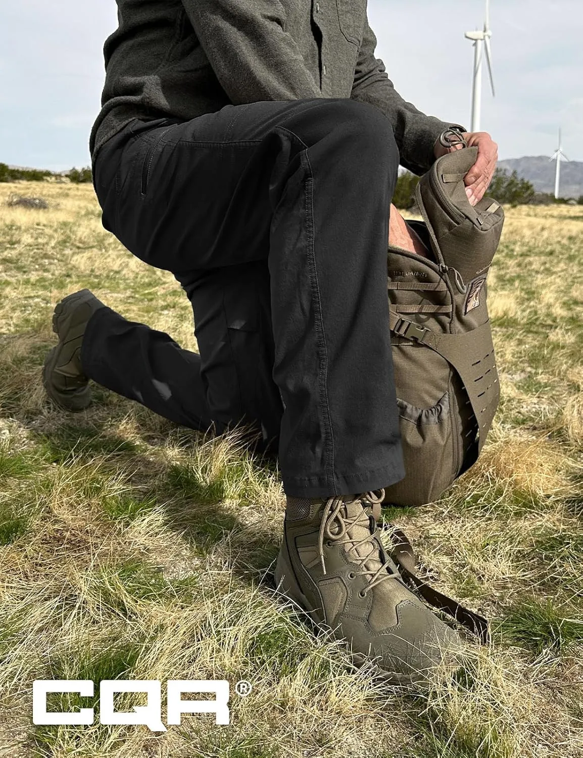 CQR Men's Military Tactical Boots, Lightweight 6 Inches Hiking Combat Boot Durable Breathable Outdoor Work Motorcycle Footwear
