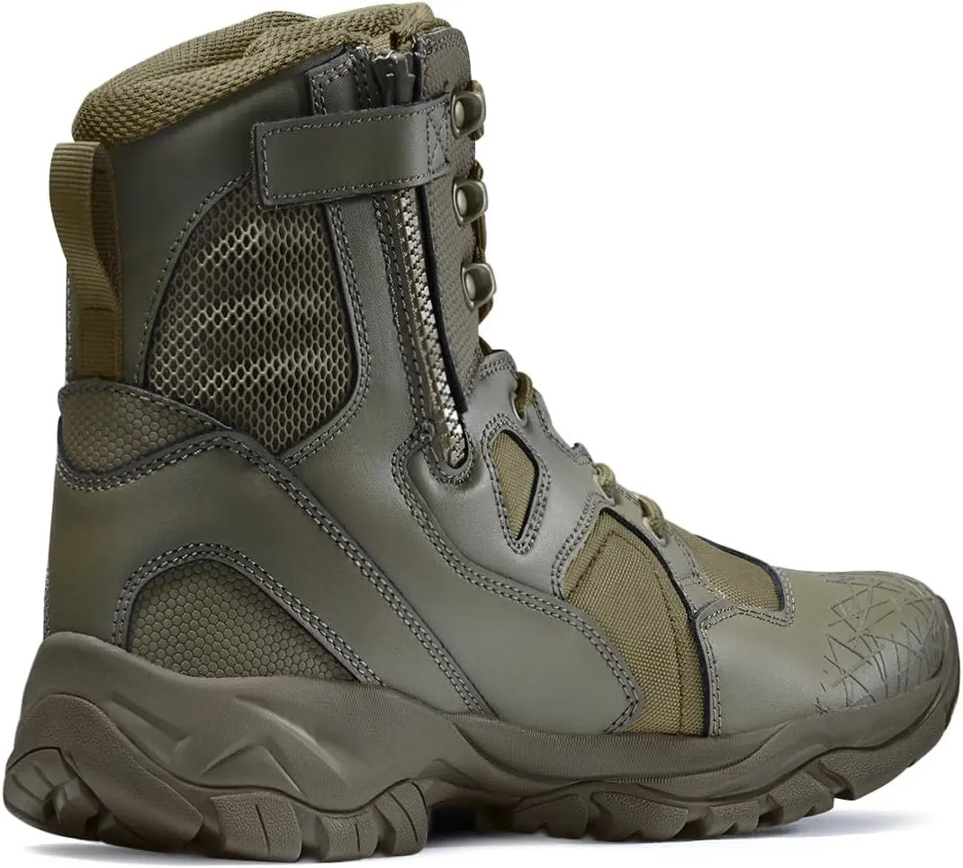 CQR Men's Military Tactical Boots, Lightweight 6 Inches Hiking Combat Boot Durable Breathable Outdoor Work Motorcycle Footwear