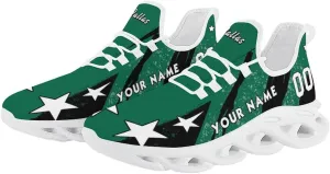 Custom Men's Sneakers Hockey Name & Number Breathable Fan Gift for Men Women Athletic Gym Slip-on Shoes Personalized White Black