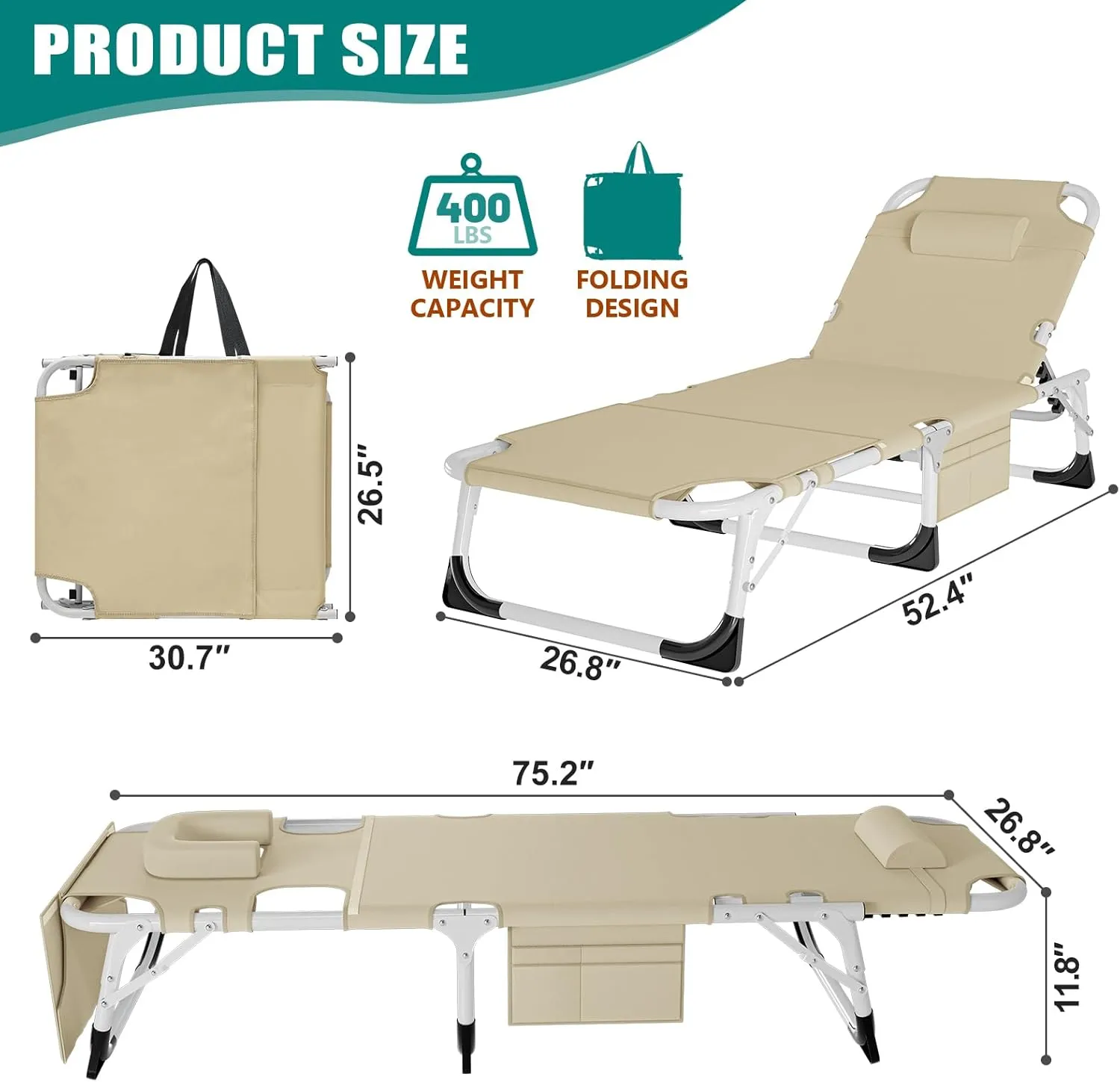 DoCred Folding Camping Cot with Mattress, 2 Pack Heavy Duty Folding Cot for Adults, Portable Sleeping Cot Bed Adults Outdoor Bed with Carry Bag, Travel Camp Cots