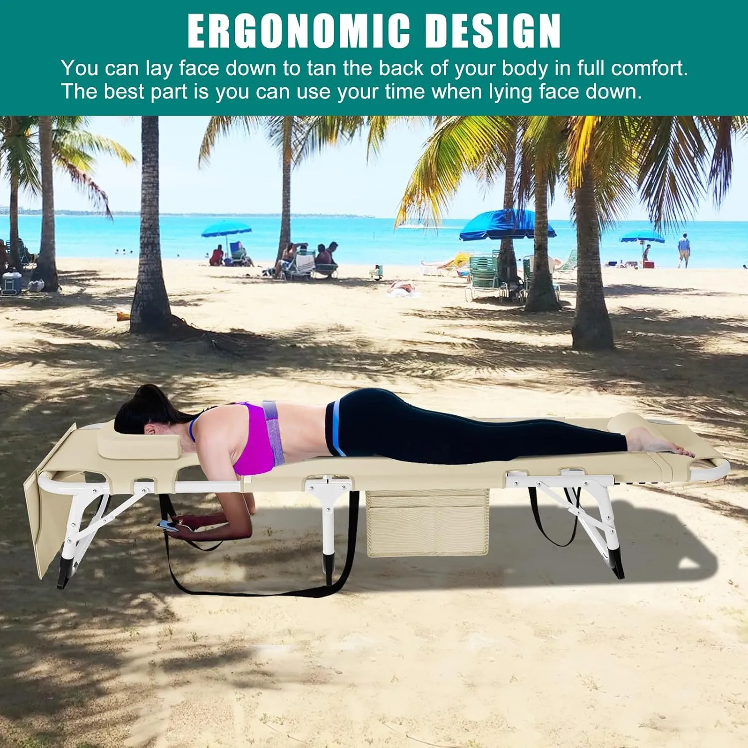 DoCred Folding Camping Cot with Mattress, 2 Pack Heavy Duty Folding Cot for Adults, Portable Sleeping Cot Bed Adults Outdoor Bed with Carry Bag, Travel Camp Cots
