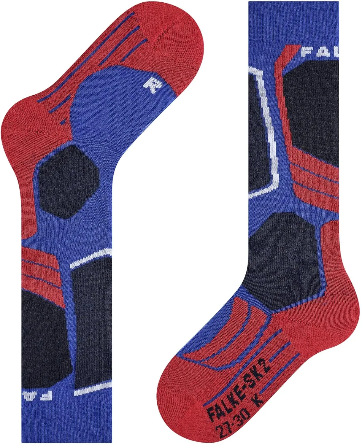 FALKE Unisex Kids SK2 Intermediate Ski Socks, Medium Cushion, 1 Pair