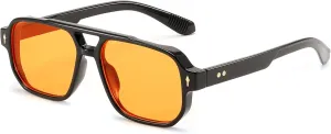 FEISEDY Retro Square Aviator Sunglasses Women Men, 70s Small Vintage Rectangle UV400 Sun Glasses B9120