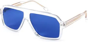 FEISEDY Sunglasses Men Square Aviator Frame UV400 Sun Glasses Driving Running Fishing Golf Hiking B0059
