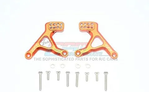 GPM For Traxxas TRX-4 Defender/TRX-4 Tactical Unit Upgrade Parts Aluminum Rear Adjustable Shock Tower - 2Pc Set Orange