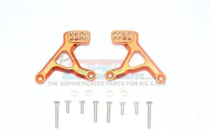 GPM For Traxxas TRX-4 Defender/TRX-4 Tactical Unit Upgrade Parts Aluminum Rear Adjustable Shock Tower - 2Pc Set Orange