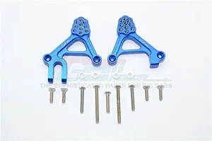 GPM For Traxxas TRX-4 Trail Defender Crawler Upgrade Parts Aluminum Adjustable Front Damper Mount - 1Pr Set Blue