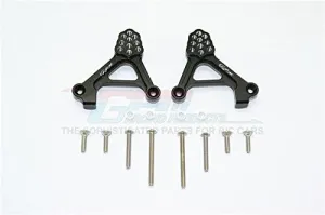 GPM For Traxxas TRX-4 Trail Defender Crawler Upgrade Parts Aluminum Adjustable Rear Damper Mount - 1Pr Set Black