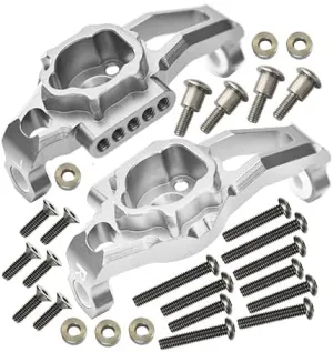 GPM For Traxxas TRX-4 Trail Defender Crawler/TRX-6 Merc-Benz G63 Upgrade Parts Aluminum Adjustable Front C Hub - 1Pr Set Silver