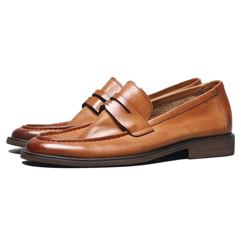 Handmade Full Grain Leather Penny Loafer Shoes