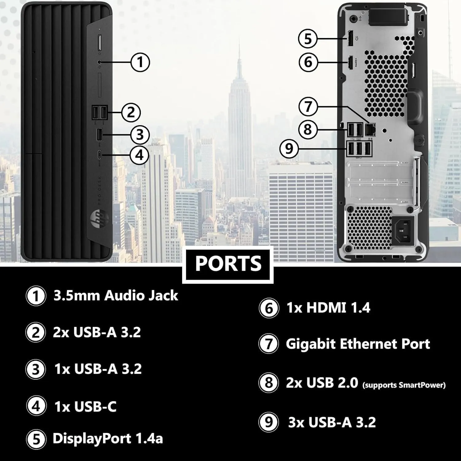 HP ProDesk 400 G9 SFF Business Desktop Computer, Intel CPU, 32GB RAM, 1TB PCle SSD, Dual 4K Display Support, USB-C, HDMl, RJ-45, Wi-Fi, Wired Keyboard & Mouse, Windows 11 Pro