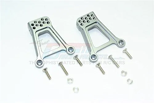 HPI Venture FJ Cruiser Upgrade Parts Aluminum Adjustable Rear Damper Mount - 1Pr Set Gray Silver