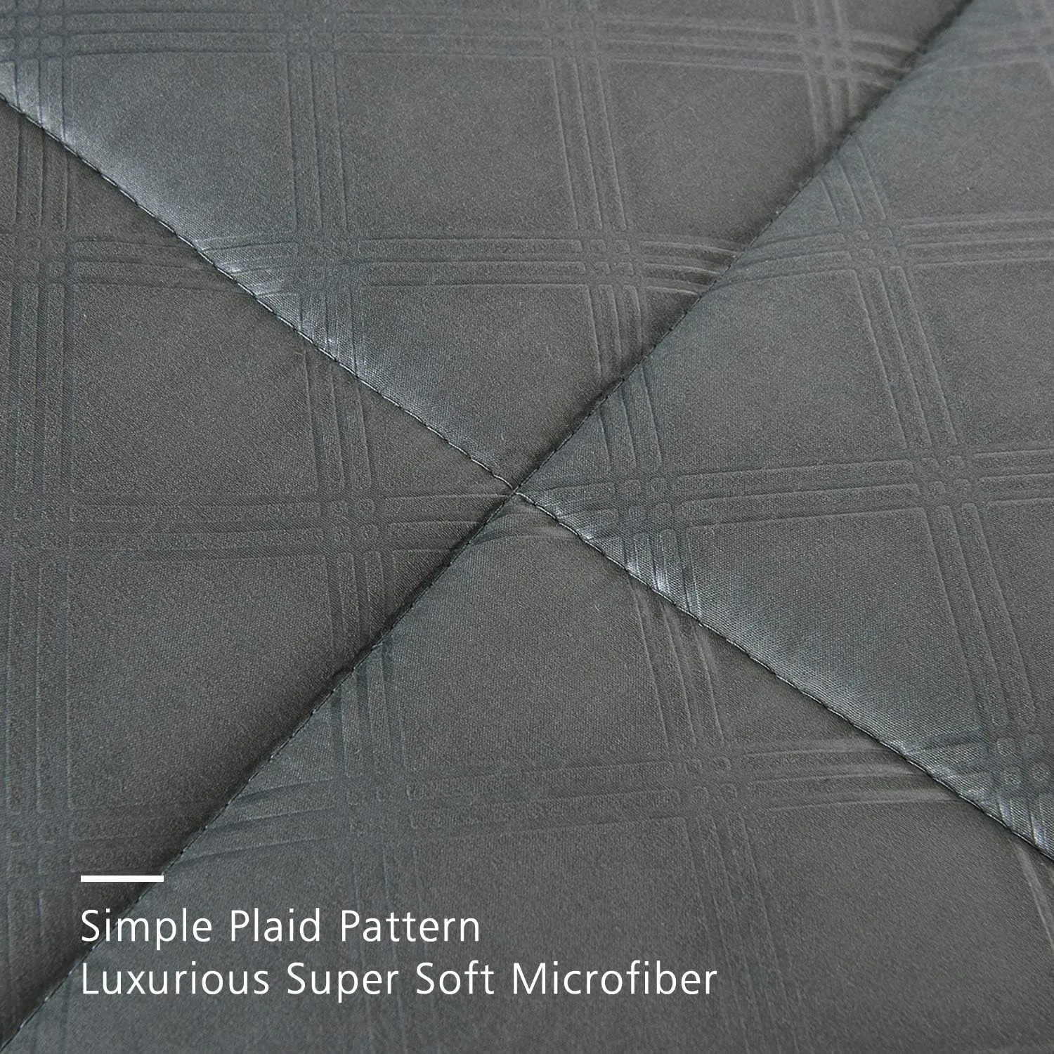 JML California King Comforter Set - 10-Piece Grey Cali King Microfiber Bedding Set with Comforter, Sheets, Bed Skirt, Pillowcases, Shams & Pillows