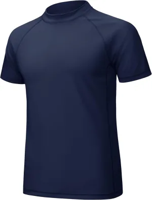 MAGCOMSEN Men's Rash Guard Swim Shirts UPF 50  Sun Protection Quick Dry Fishing Water Shirts