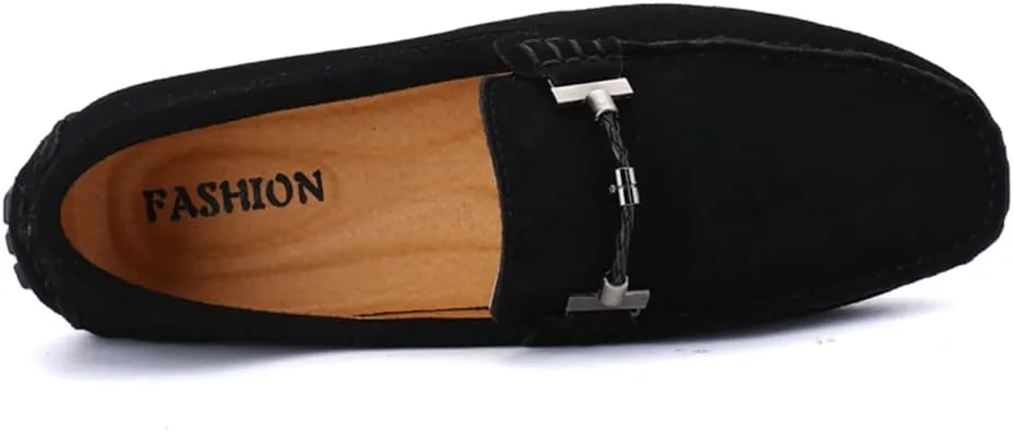 Mens Handmade Suede Leather Slip On Loafers Comfortable Casual Driving Moccasins Breathable Loafer Dress Shoes