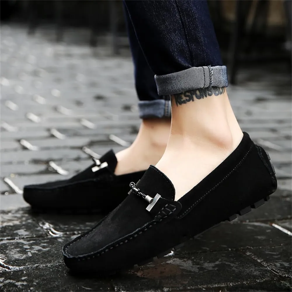 Mens Handmade Suede Leather Slip On Loafers Comfortable Casual Driving Moccasins Breathable Loafer Dress Shoes