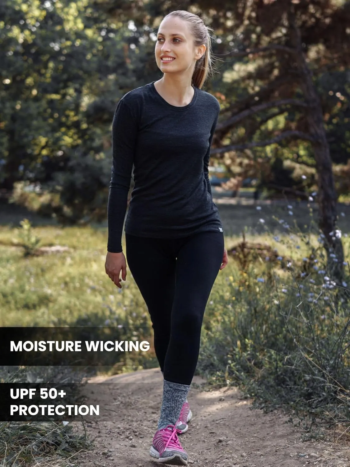 Merino Wool Base Layer Women Pants 100% Merino Wool Leggings Heavyweight, Midweight, Lite Thermal Underwear Bottom and Socks