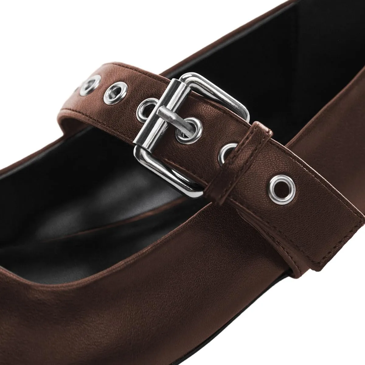 miss left Women Adorable Closed Square Toe Mary Jane Flats Buckle Straps Low Heel Pumps Comfort Ballroom Party Dress Shoes Size 4-16 US