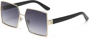 Oversized Sunglasses Women Vintage Metal Men Shades Retro Flat Top Eyeglasses Uv400