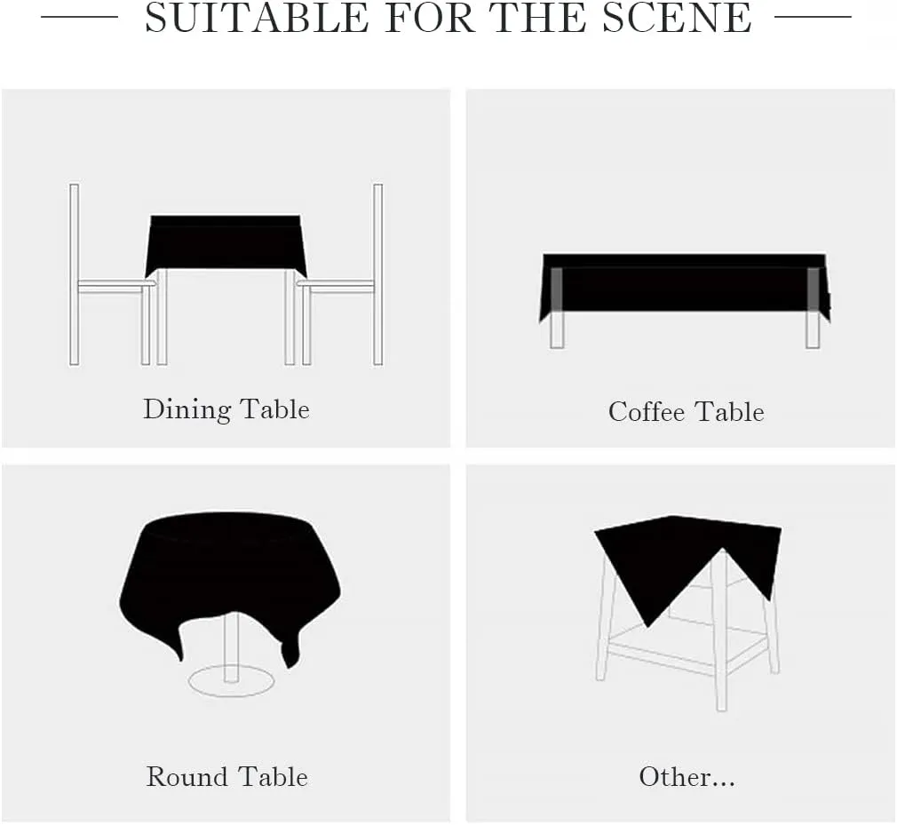 Pahajim Rustic Table Cover Fall Table Cloth with Tassels Linen Tablecloth Vinyl tablecloths for Rectangle Tables Christmas (Double Stripe Coffee, Rectangle/Oblong，55 x 94 Inch,8-10 Seats)