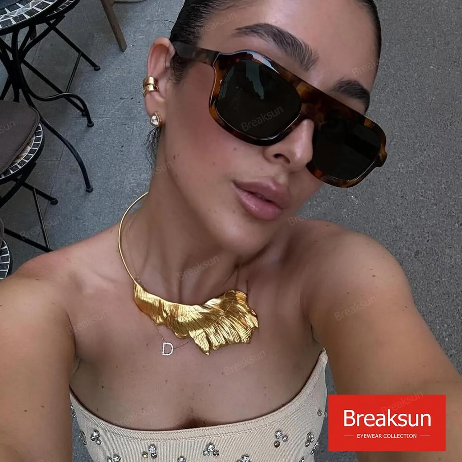 Retro Square Sunglasses for Women Men Trendy Thick Frame Square Aviator Sun Glasses 70s Vintage Shades