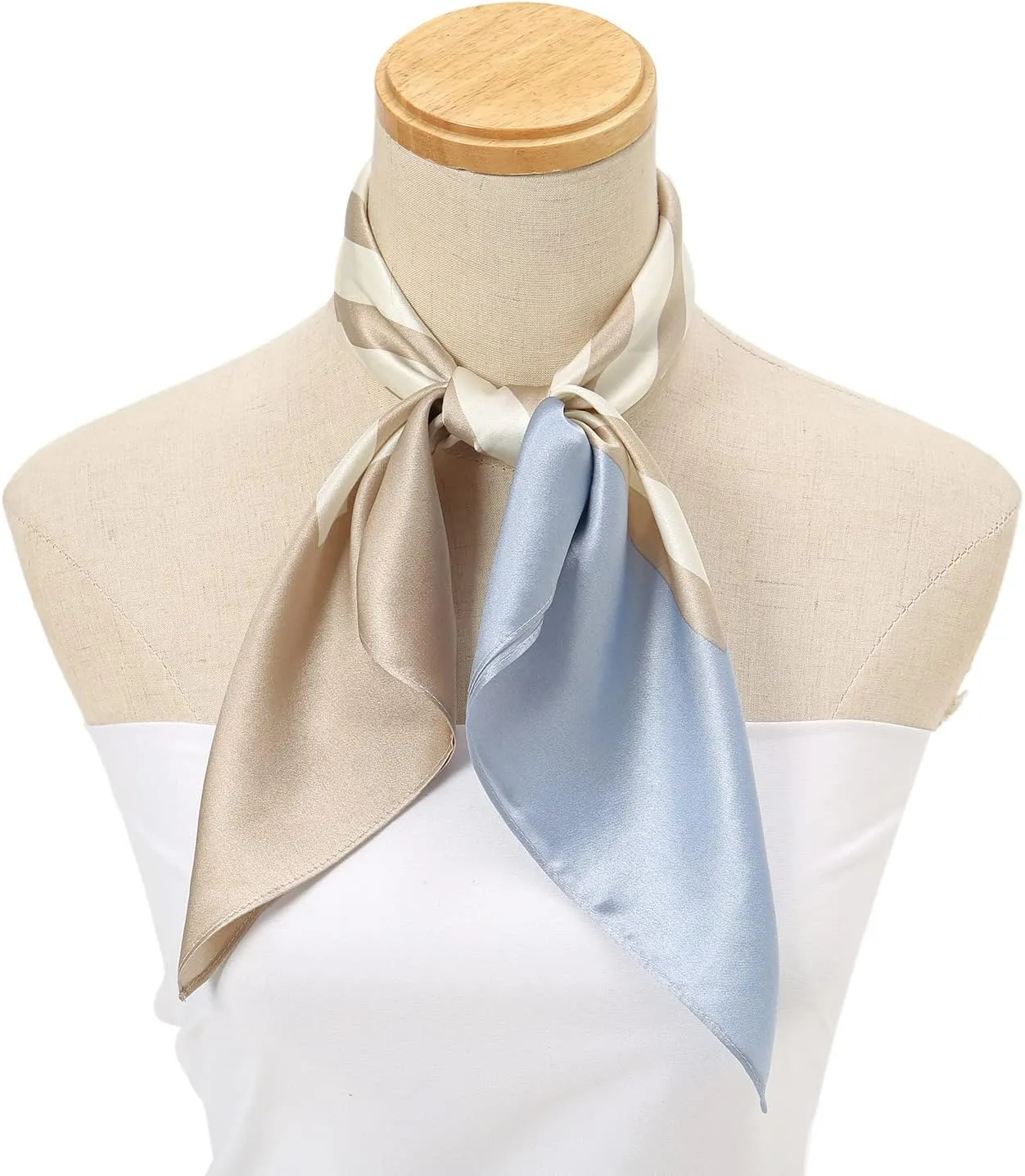 RIIQIICHY 100% Silk Scarf Head Scarf for Women Hair Scarf for Sleeping Hair Wrapping at Night Square Neck Scarves
