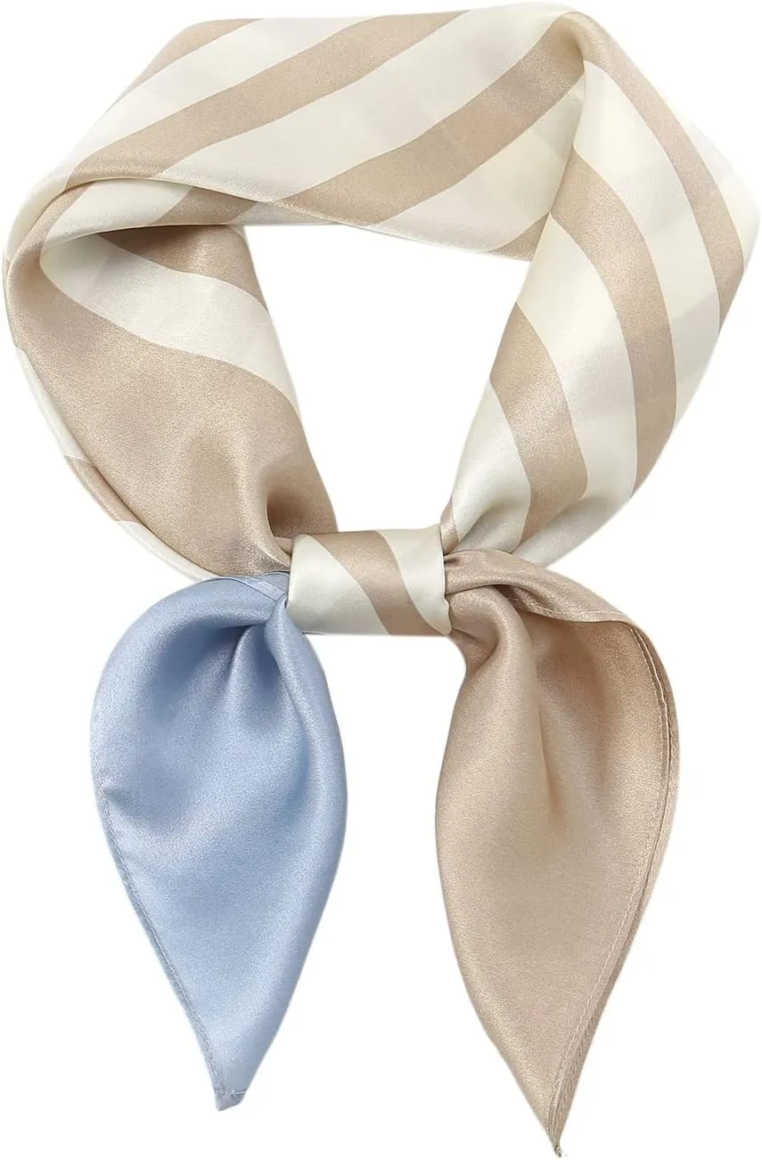 RIIQIICHY 100% Silk Scarf Head Scarf for Women Hair Scarf for Sleeping Hair Wrapping at Night Square Neck Scarves