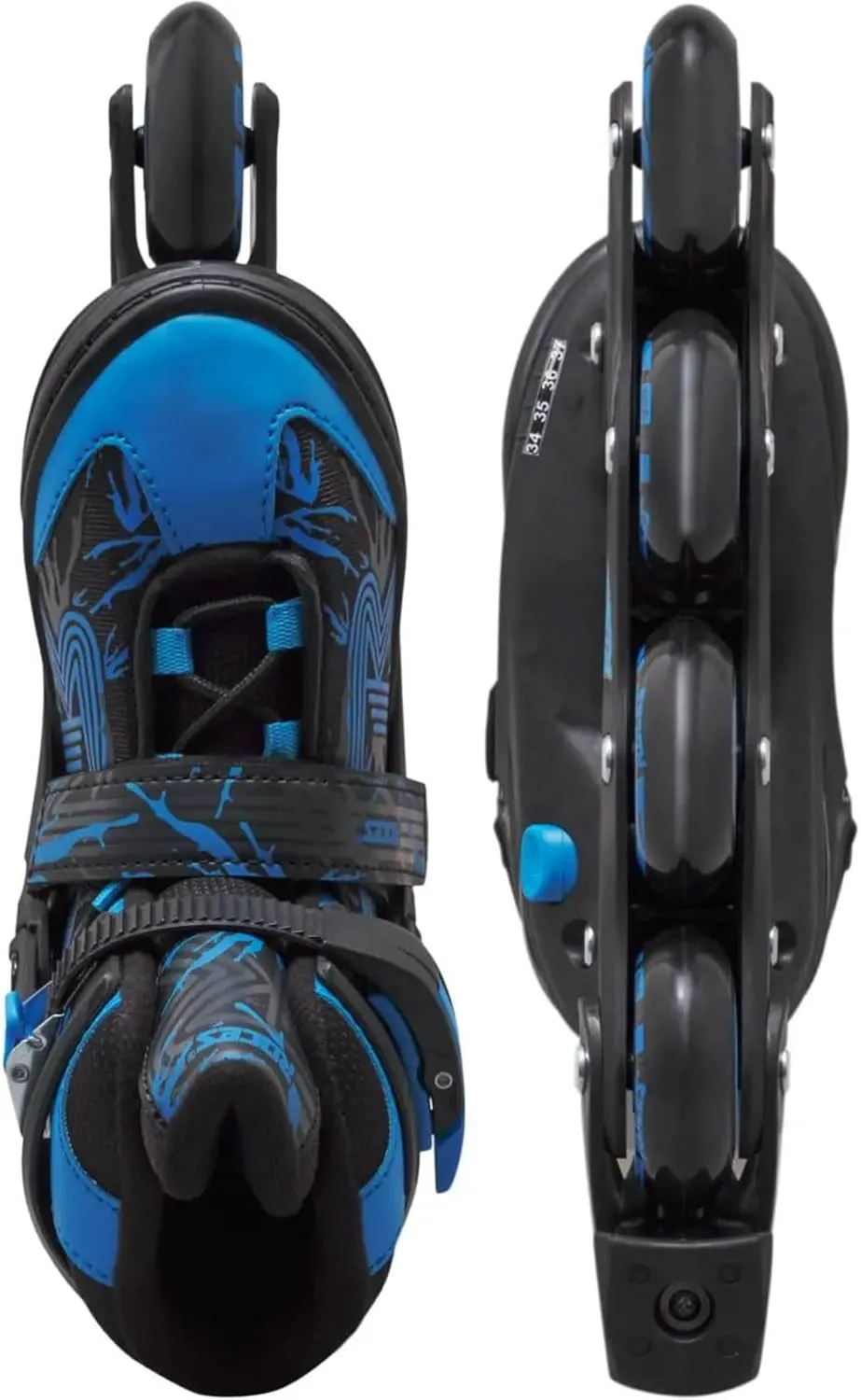 ROCES Boys' Jokey 3.0 Outdoor Adjustable Size Comfort 4-Wheel Children Racing Inline Skates with Micrometric Buckle, Polypropylene Shell & Frame