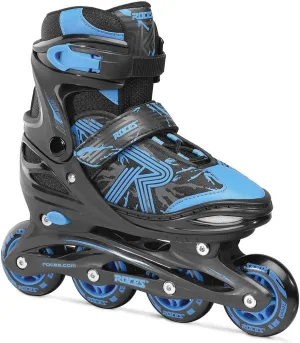ROCES Boys' Jokey 3.0 Outdoor Adjustable Size Comfort 4-Wheel Children Racing Inline Skates with Micrometric Buckle, Polypropylene Shell & Frame