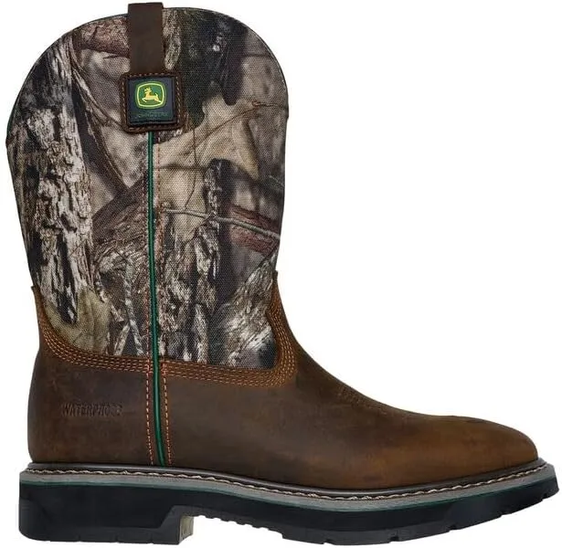Skechers Men's John Deere Rowood Moss Burrow Waterproof Wellington Western Boot