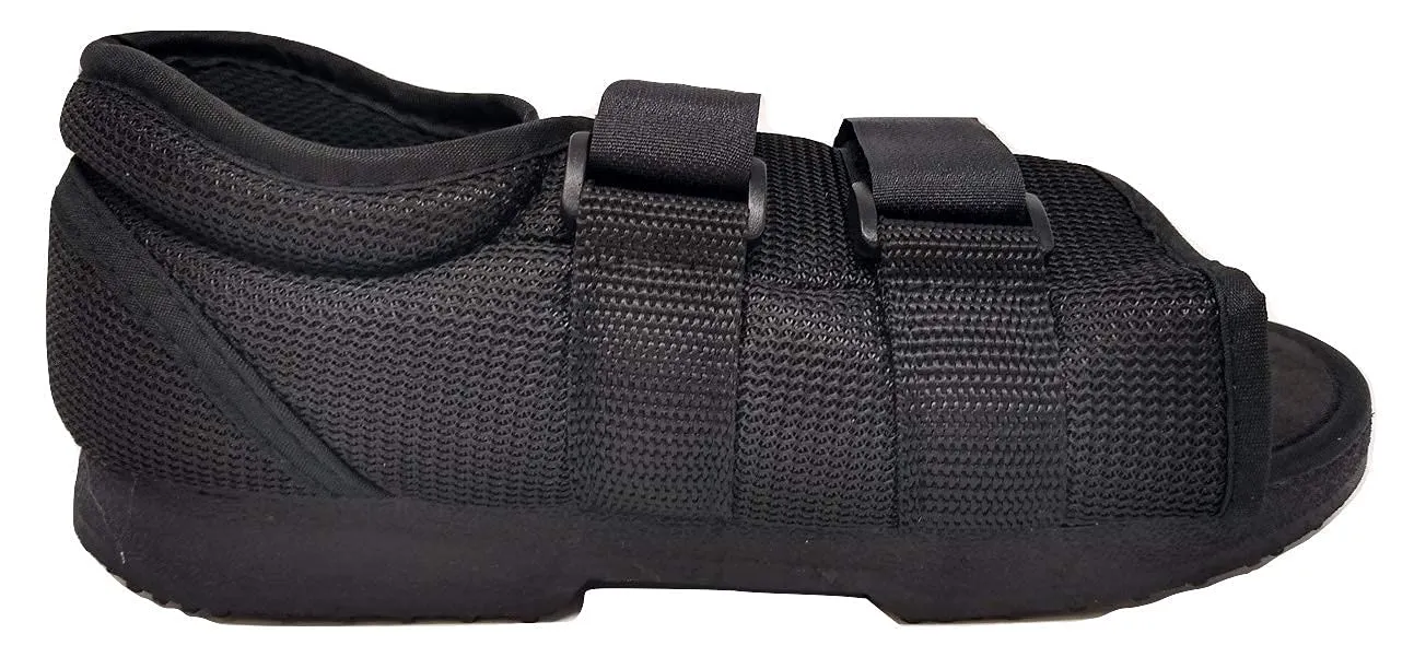 SoleAid Post-Op Recovery Shoe - Women's Round Toe Orthopedic Protective Foot Brace - Adjustable Lightweight Post-Surgical Walking Shoe (Womens: 4-6)