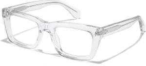 Sutton Retro Rectangle Acetate Thick Glasses Frame Prescription Optical Eyewear for Women Men 53-21-148mm