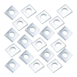ZORZA 20Pcs 1/2" Beveled Square Washer Carbon Steel Galvanized for Mechanical Equipment Leveling Shims Wedge Shaped Washers Multipurpose Fit for 1/2” Bolt Applications